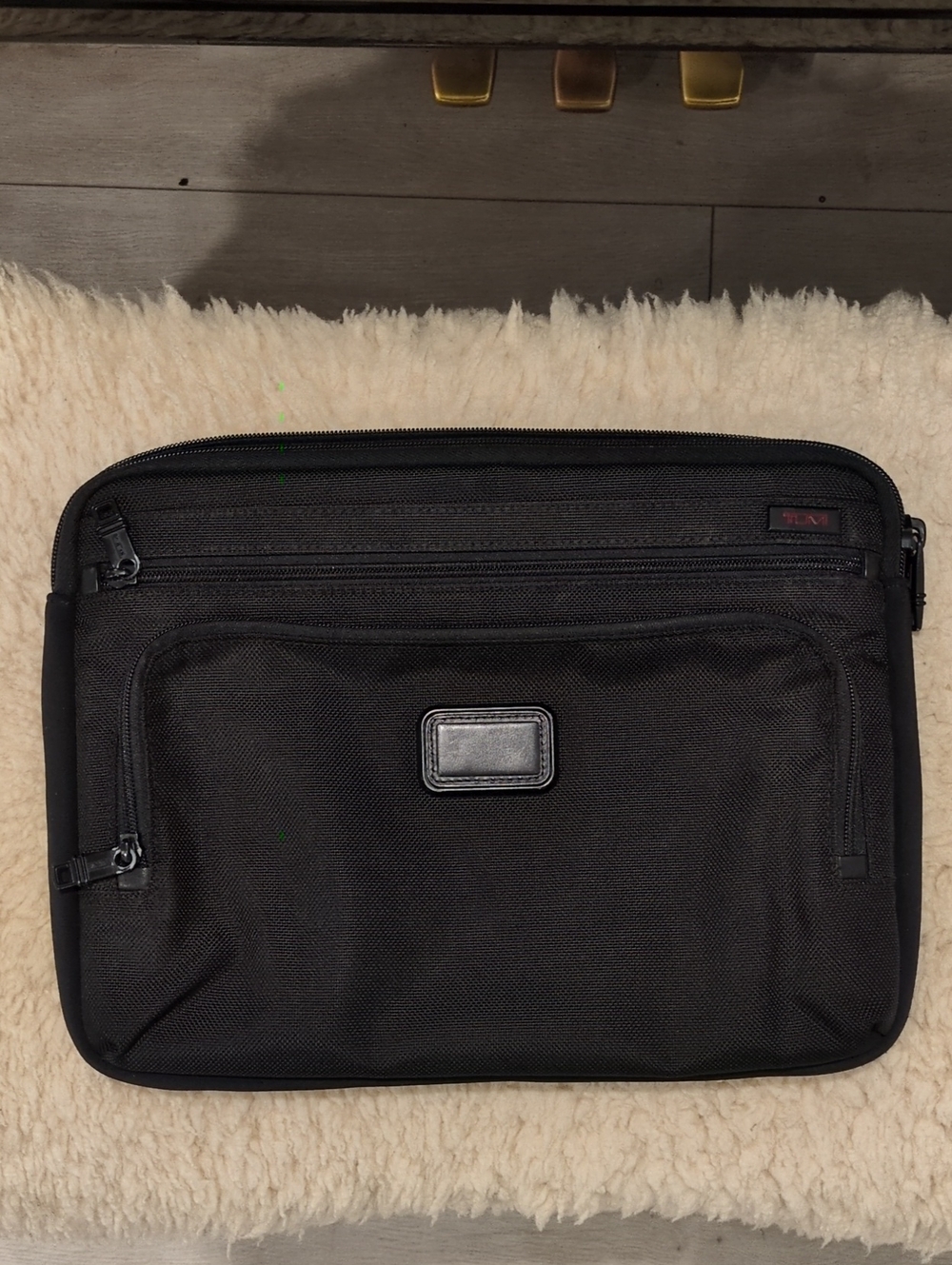 TUMI Alpha Black Ballistic Nylon 15" Large Laptop Sleeve Cover Case 26165